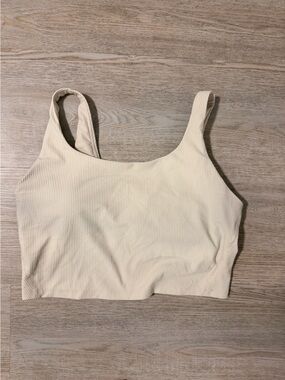 Old Navy Ribbed Cream longline sports bra